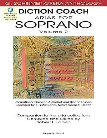 diction coach g schirmer opera anthology arias for soprano volume 2 Reader