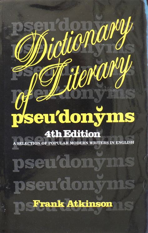 dictionary literary pseudonyms english language ebook Epub