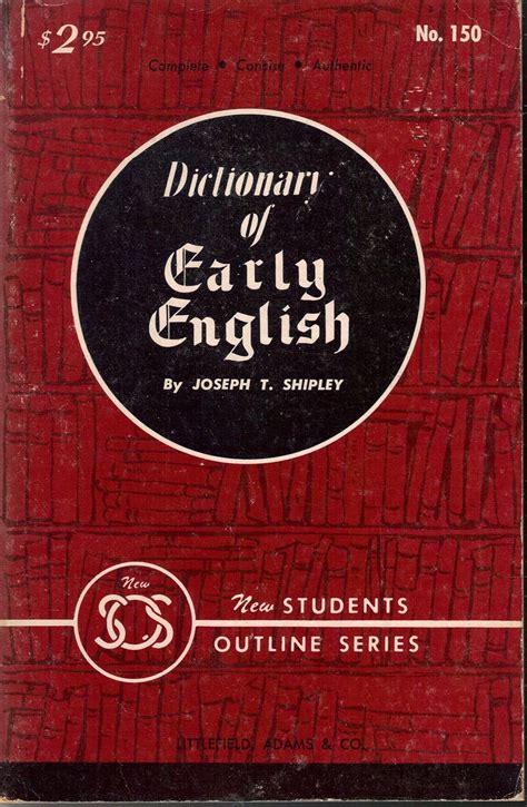 dictionary of early english new students outline series Epub