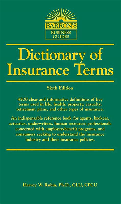 dictionary of insurance terms barrons business dictionaries Doc