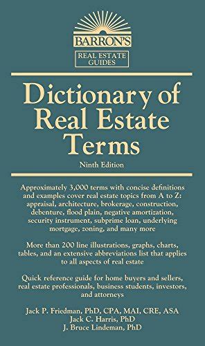 dictionary of real estate terms barrons business guides Epub