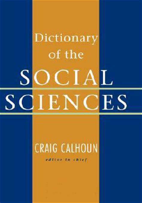 dictionary of the social sciences dictionary of the social sciences Reader