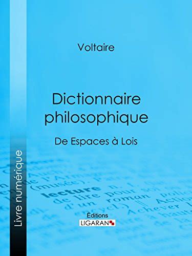 dictionnaire philosophique espaces lois ebook PDF