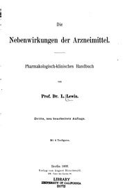 die nebenwirkungen arzneimittel pharmakologisch klinisches handbuch Epub