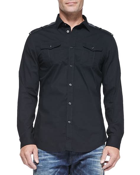 diesel button down shirt