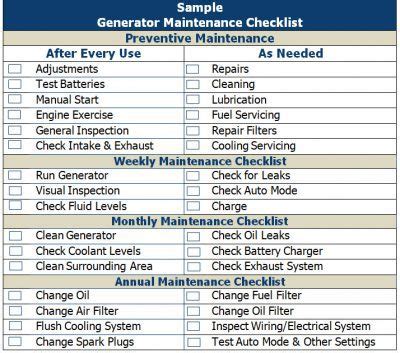 diesel generator preventive maintenance Reader