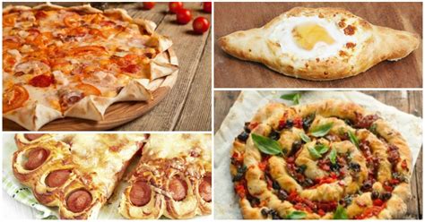 diferentes formatos de pizzas