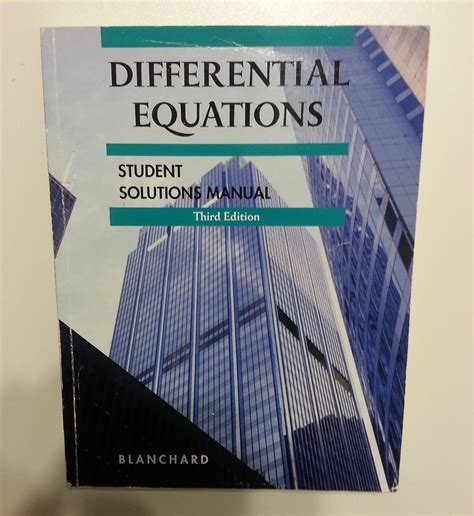differential equations blanchard 3rd edition solutions PDF