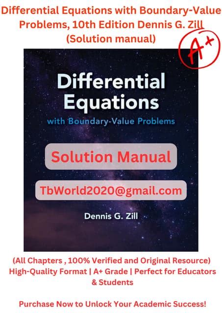 differential equations by zill solution manual Reader