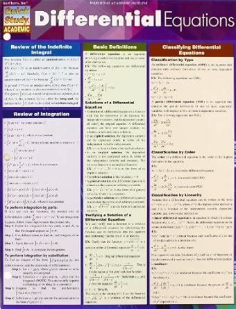 differential equations quick study academic Epub