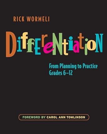 differentiation from planning to practice grades 6 12 Epub