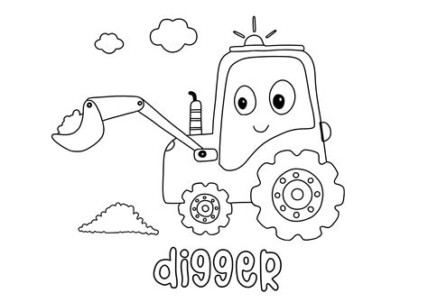 digger coloring pages