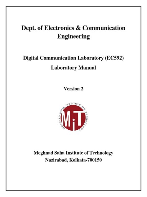 digital communication lab manual 2010 Kindle Editon