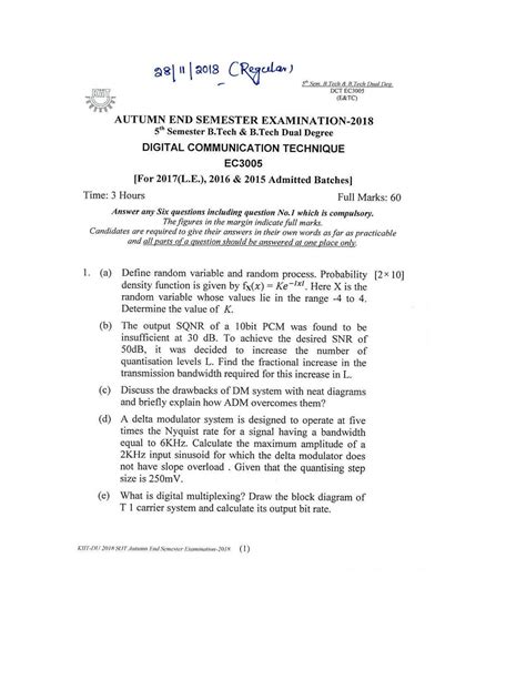 digital communication techniques question paper Epub