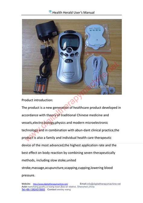 digital therapy machine user manual pdf Epub