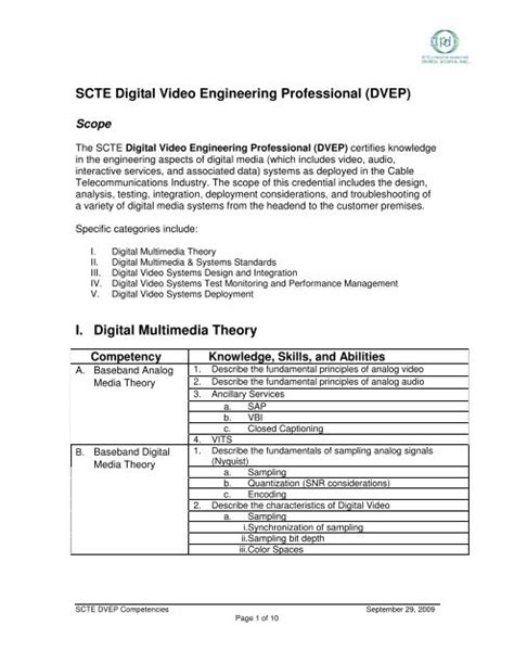 digital video engineering professional dvep resources scte pdf Kindle Editon