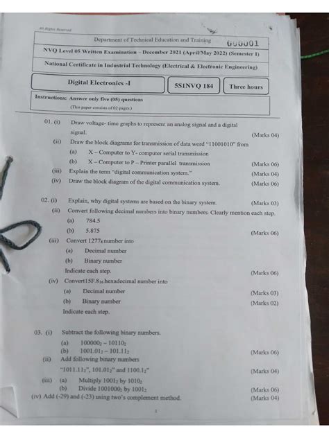 digital world past paper Doc