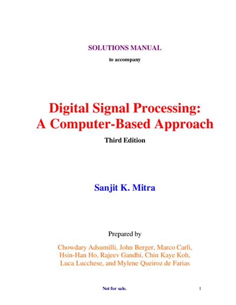 digital-signal-processing-a-computer-based-approach-4th-edition-solution-manual Ebook Reader