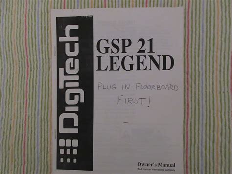 digitech gsp 21 legend manual Reader