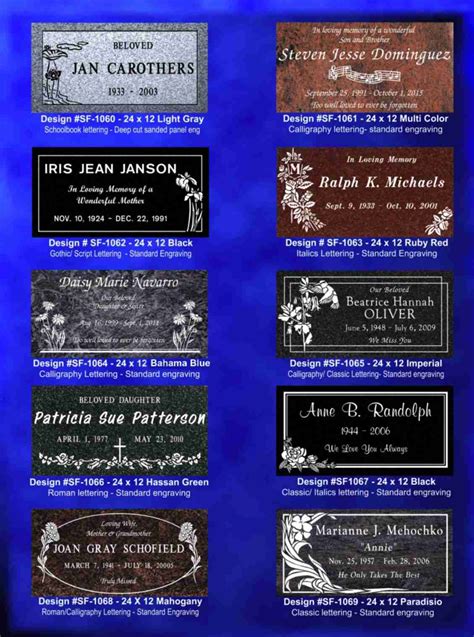 Dignity Memorial Headstone Catalog