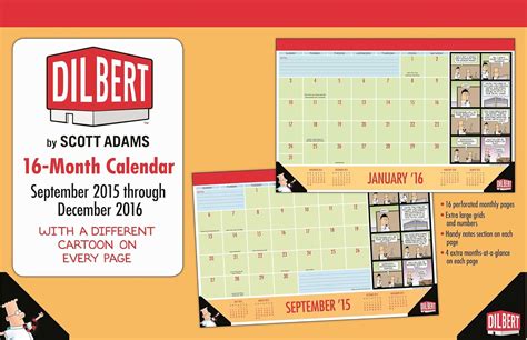 dilbert 2015 2016 16 month desk pad calendar Kindle Editon