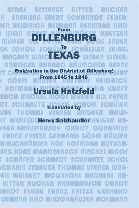 dillenburg texas emigration district 1845 Reader