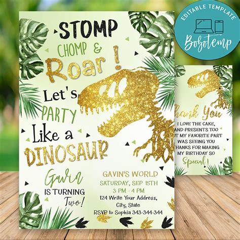 dino invitations