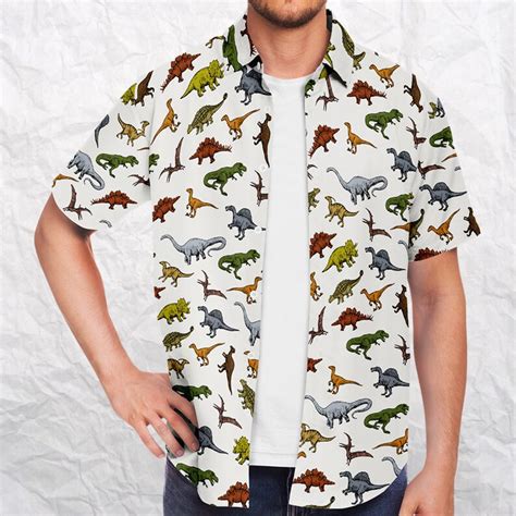 dinosaur button shirt