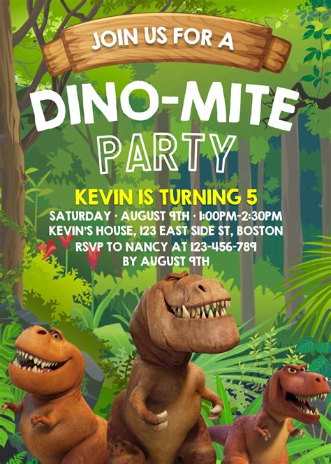 dinosaur invitation