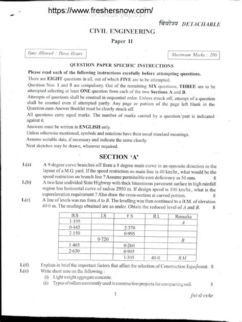 diploma in civil engineering sample question paper Reader
