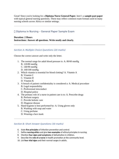 diploma nursing all question paper Epub