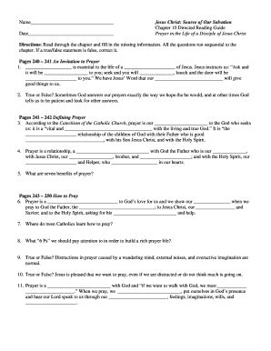 directed guide answers jesus christ Reader