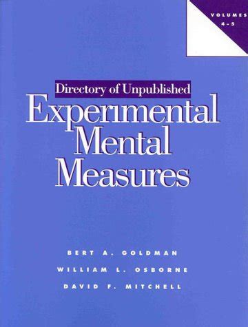 directory of unpublished experimental mental measures PDF