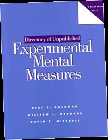 directory of unpublished experimental mental measures volume 8 Epub