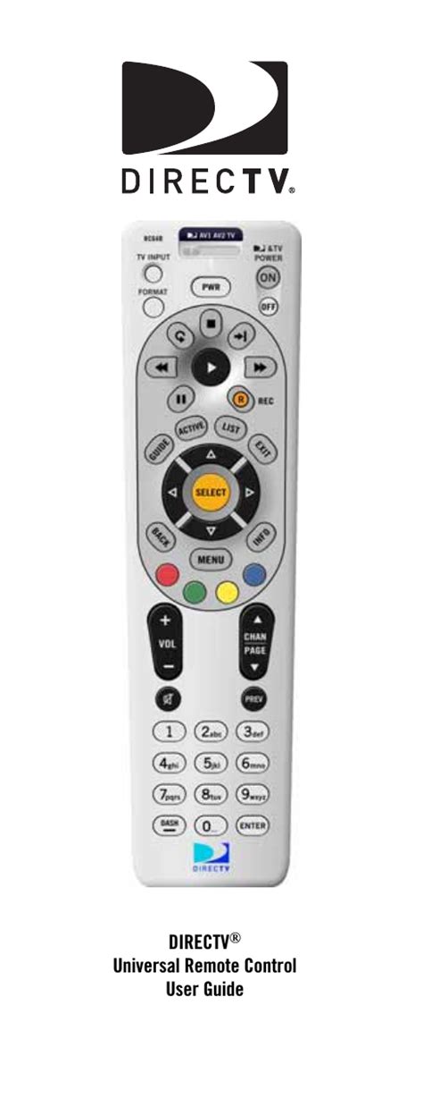 directv remote manual rc64 PDF
