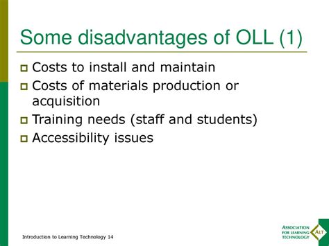 disadvantages of oll