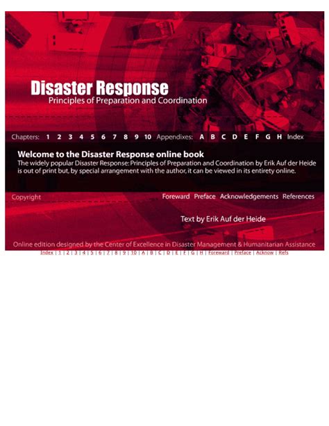 disaster response principles of preparation and coordination Doc