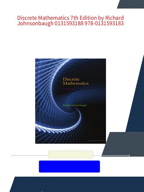 discrete mathematics johnsonbaugh 7th edition solution manuals Ebook PDF