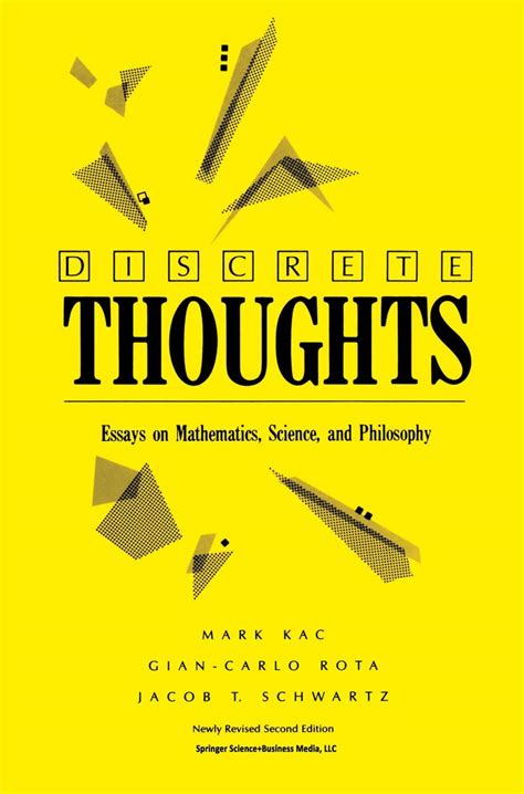 discrete thoughts essays on mathematics science and philosophy Doc