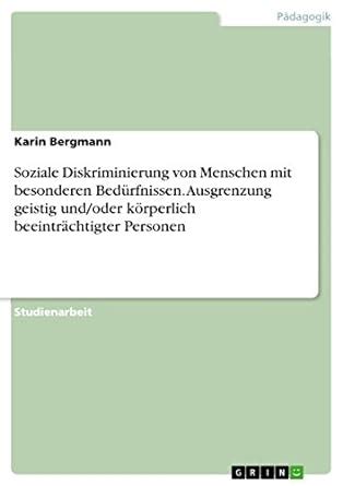 diskriminierung besonderen bed rfnissen ausgrenzung beeintr chtigter Epub