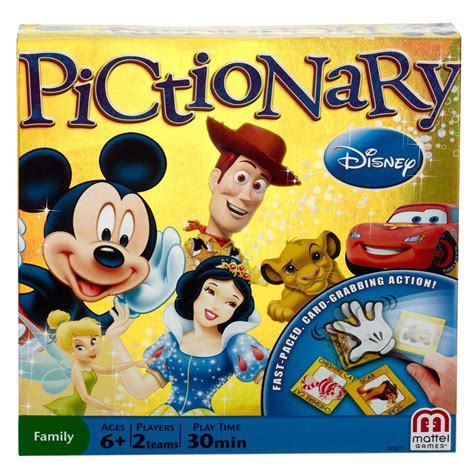 disney pictionary board game playing Doc