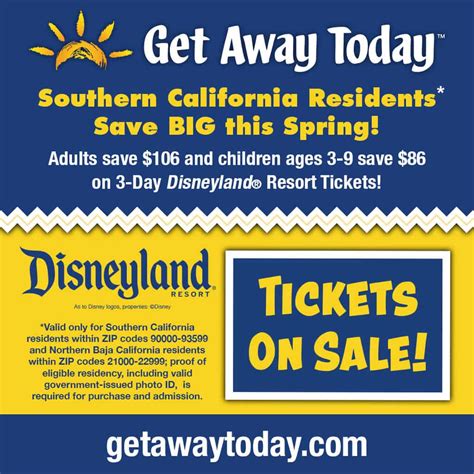 disneyland california resident tickets