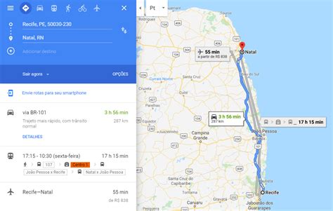 distancia natal joao pessoa