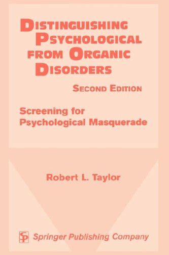 distinguishing psychological from organic disorders 2nd edition screening for psychological masquerade Reader