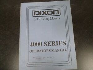 dixon ztr 4422 manual Reader