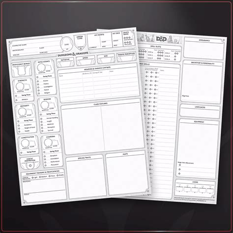 dnd 2024 edition character sheets