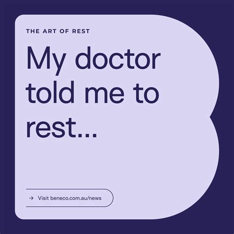 doctor told me to take rest