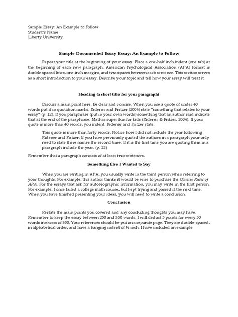 document based essay sample Epub