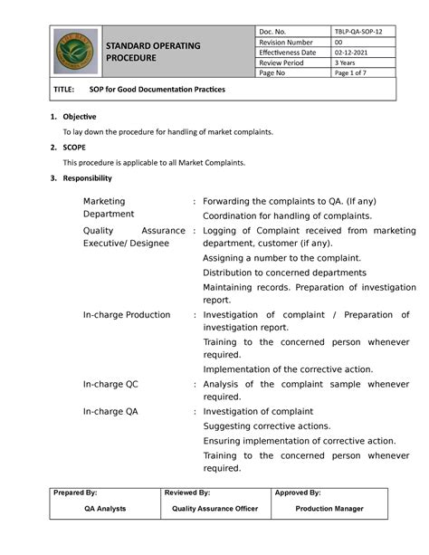 document number sop qs008 revision 00 Kindle Editon