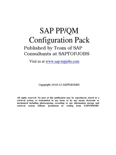 document sap pp qm configuration package Epub